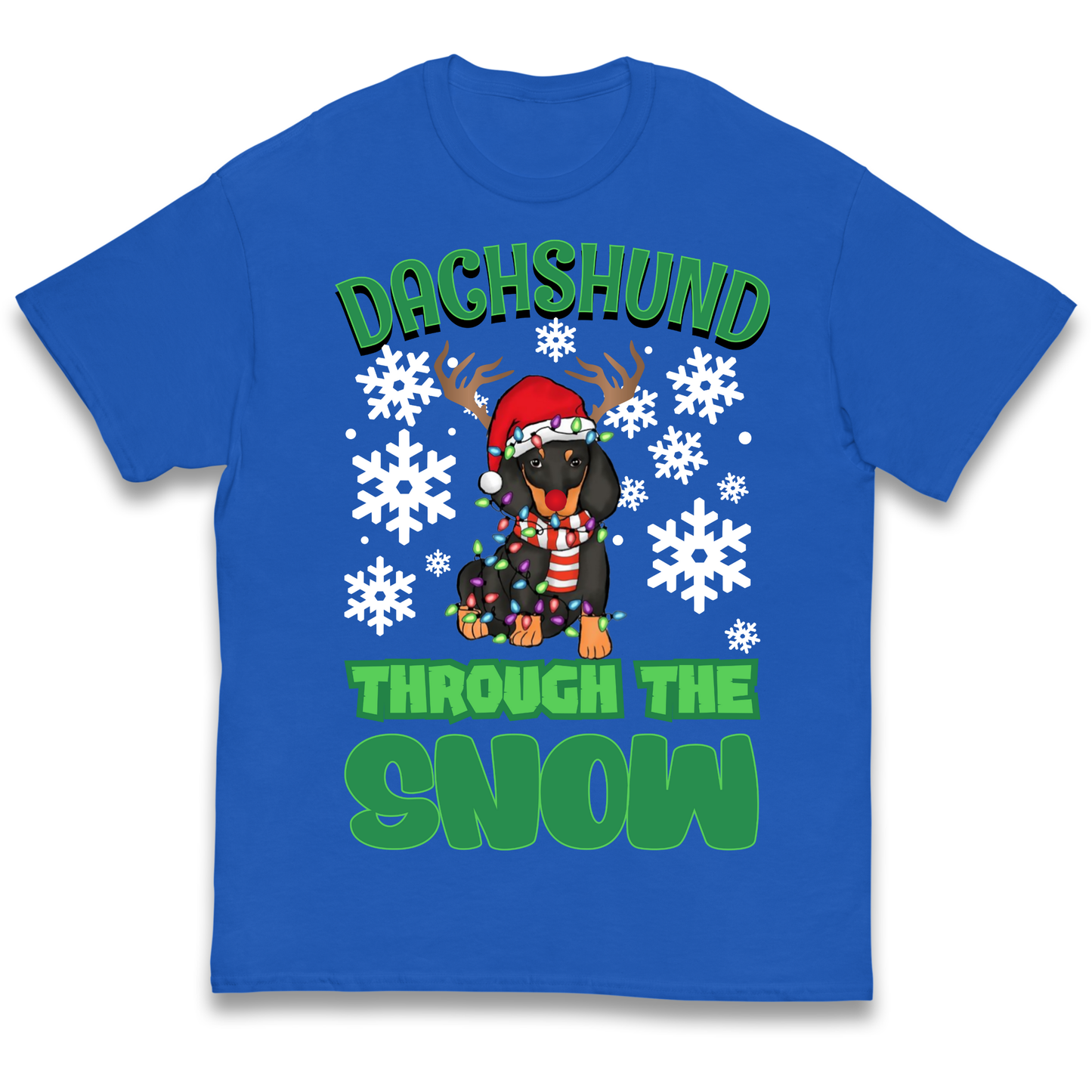 Dachshund Through The Snow Christmas kids t shirt