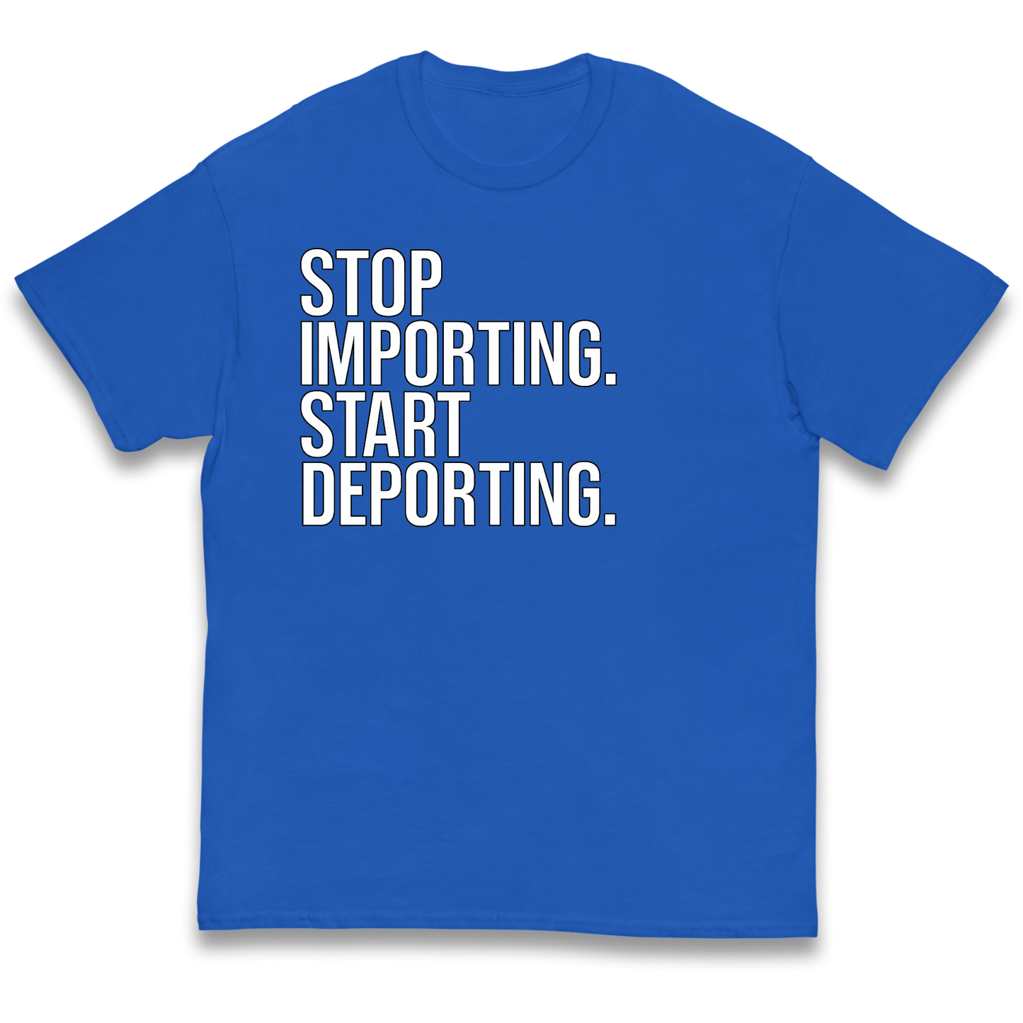 STOP IMPORTING START DEPORTING kids t shirt