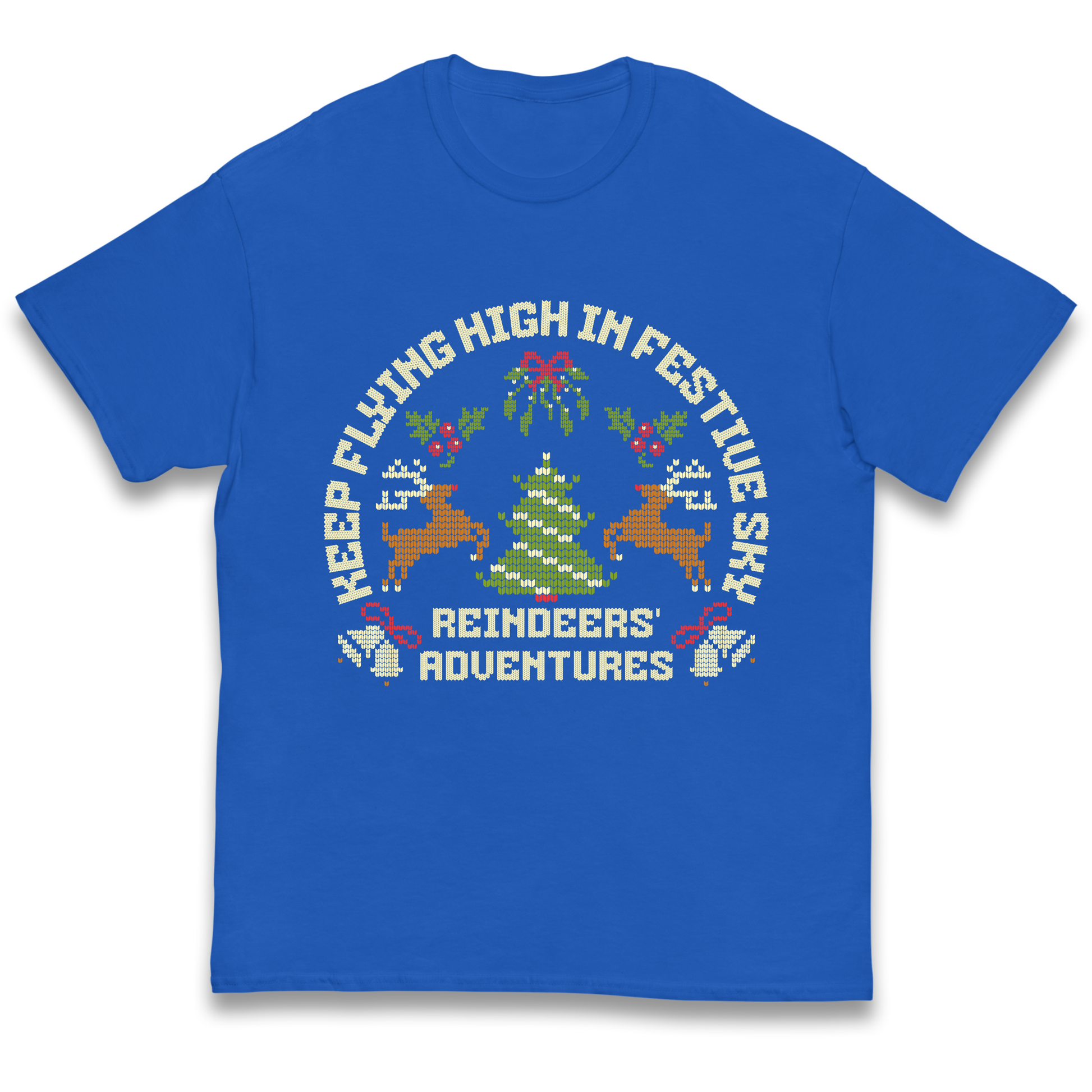 Keep Flying High In Festive Sky Christmas kids t shirt
