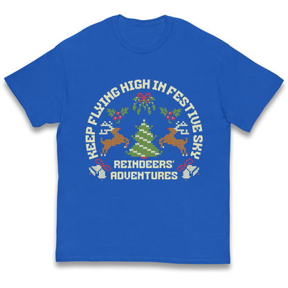 Keep Flying High In Festive Sky Christmas kids t shirt