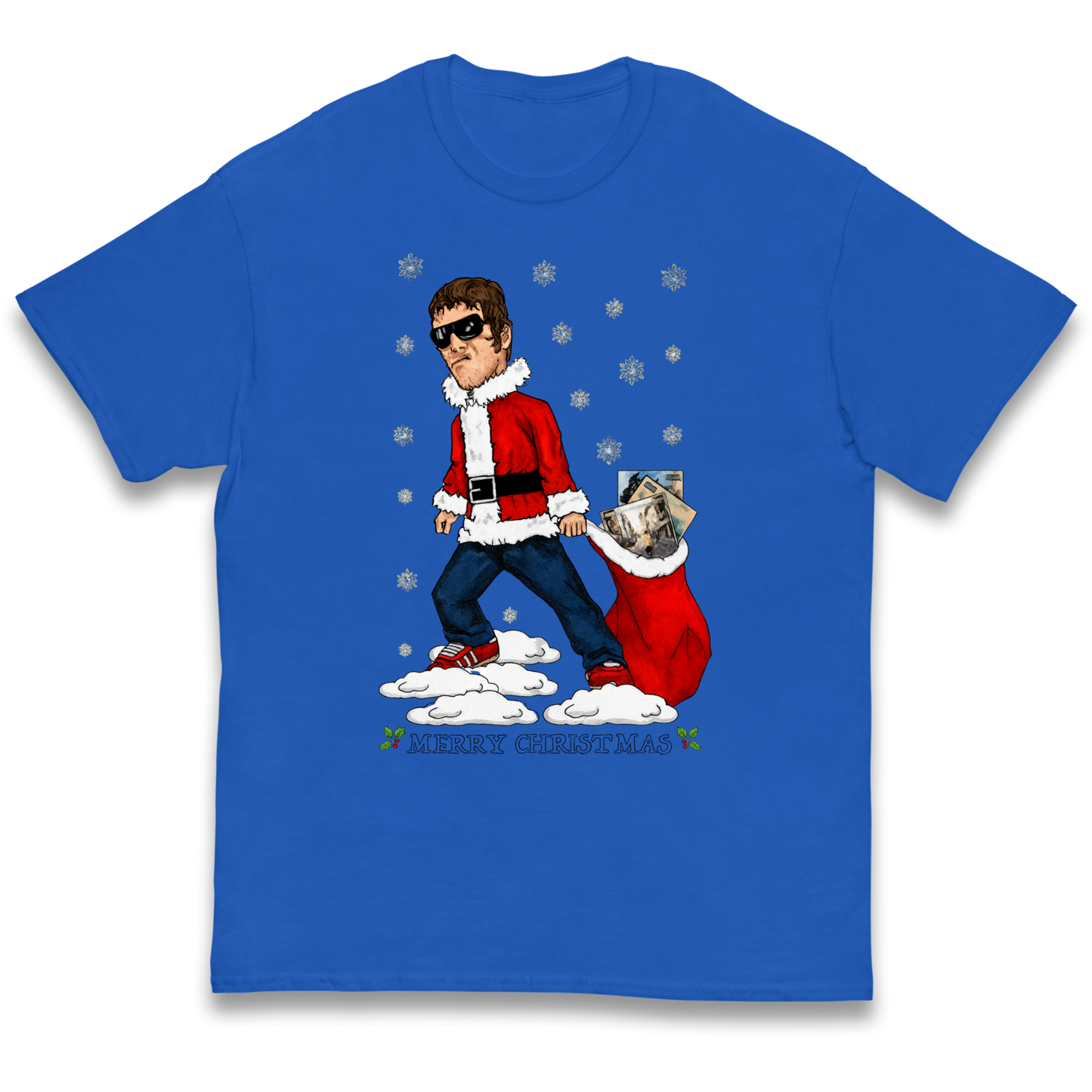 Liam Gallagher Christmas Santa kids t shirt