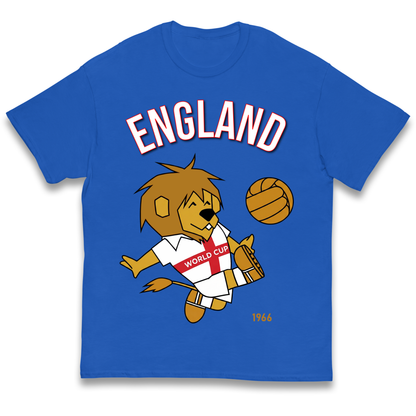 England World Cup Willie 1966 Football Kids T Shirt