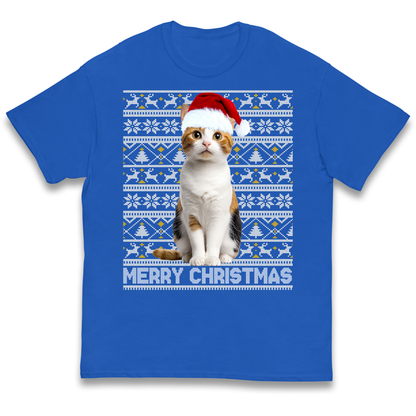 Merry Christmas Cat kids t shirt
