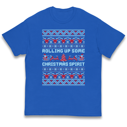 Rolling up Some Christmas Spirit kids t shirt