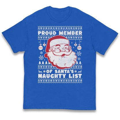 Proud Member Of Santas Naughty List Christmas kids t shirt
