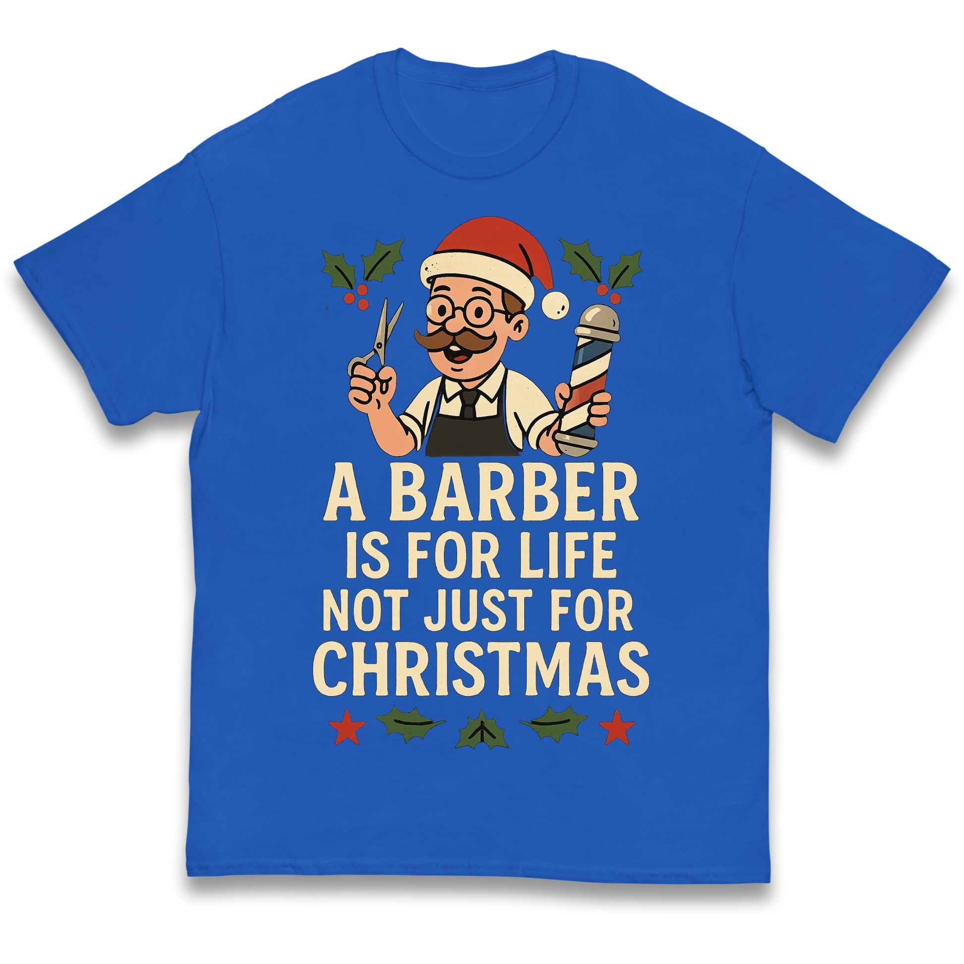 Barber Christmas Kids T Shirt