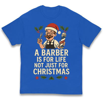 Barber Christmas Kids T Shirt