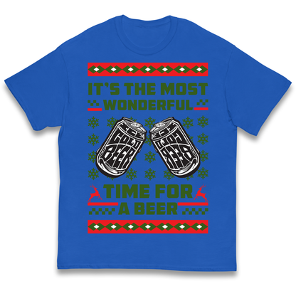 Its The Most Wonderful Time For A Beer Christmas kids t shirt