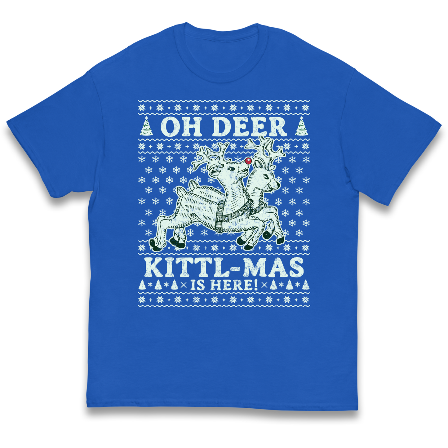 Oh Deer Kittl Mas Is Here Christmas kids t shirt