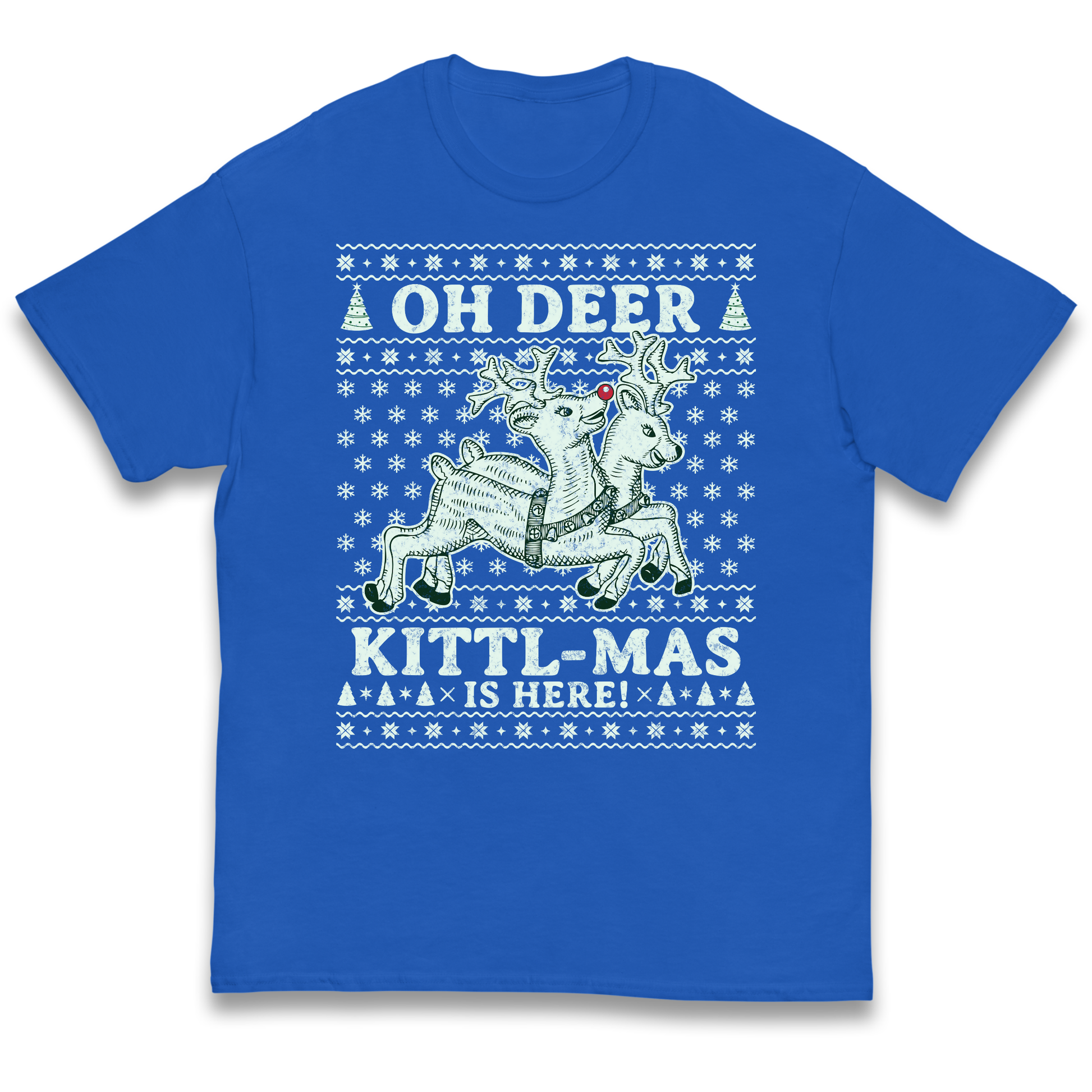 Oh Deer Kittl Mas Is Here Christmas kids t shirt