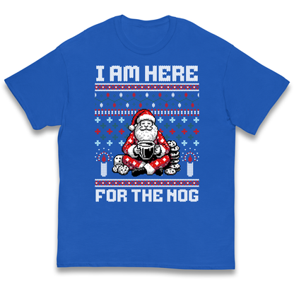 I am Here For The Nog Christmas kids t shirt