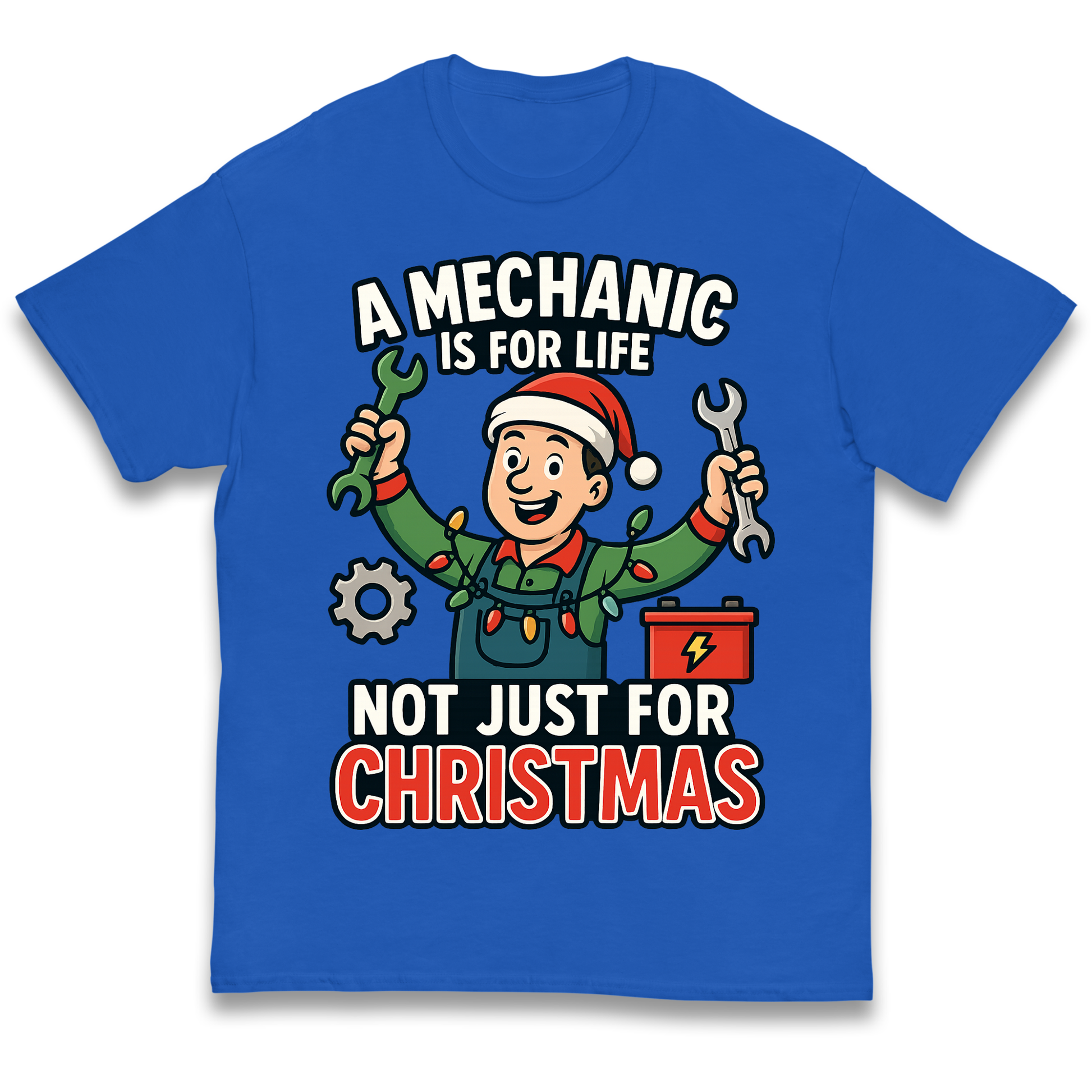 Mechanic Christmas Kids T Shirt