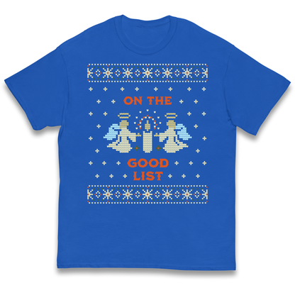 On The Good List Christmas kids t shirt
