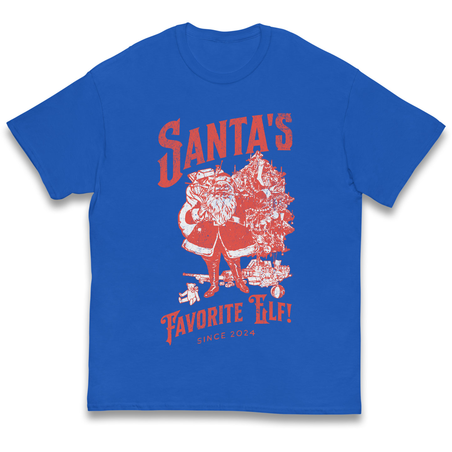 Santas Favourite Elf Christmas kids t shirt