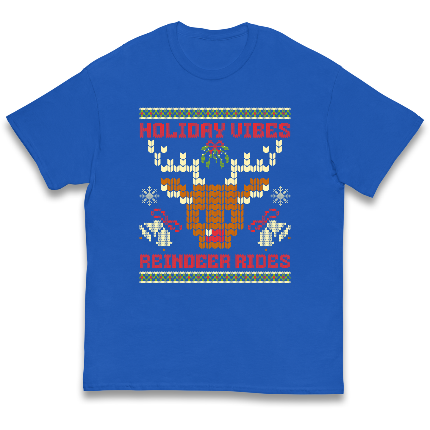 Holiday Vibes Reindeer Rides Christmas kids t shirt