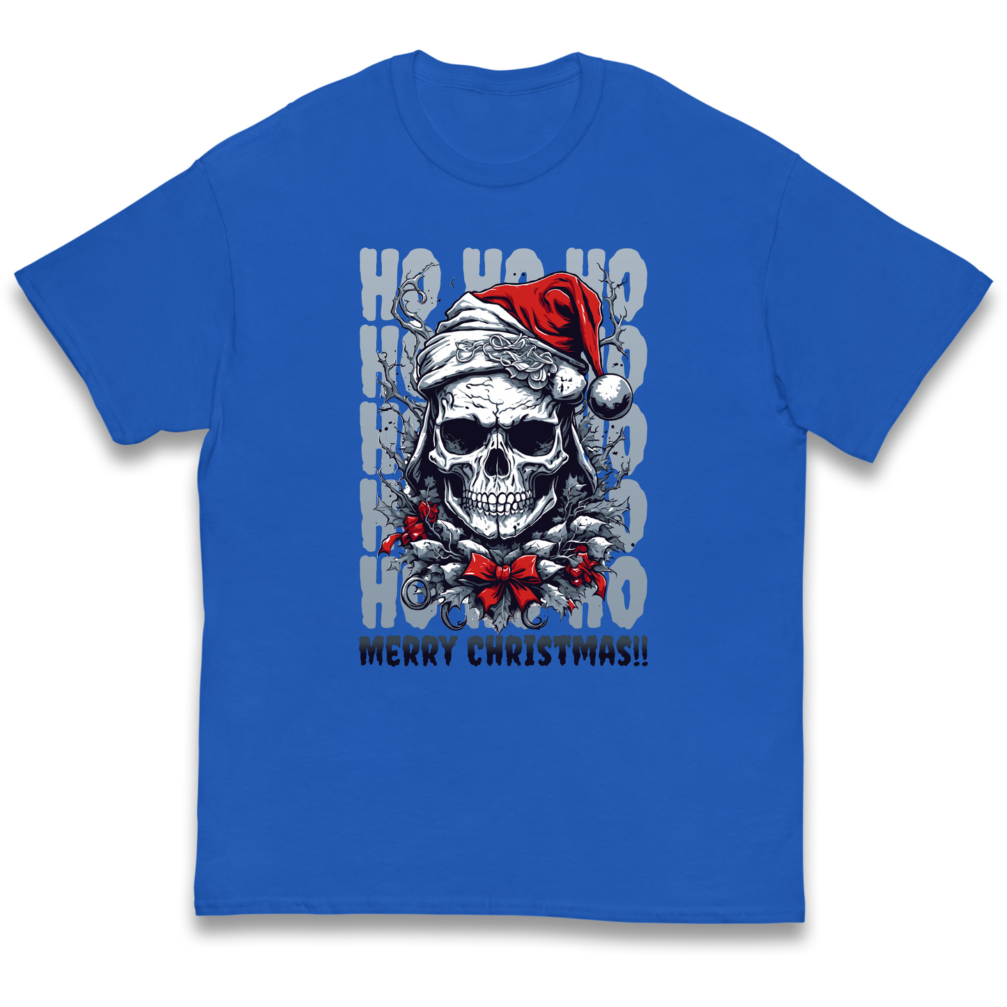 HO HO HO Santa Skelington Christmas kids t shirt