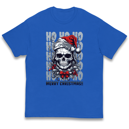 HO HO HO Santa Skelington Christmas kids t shirt