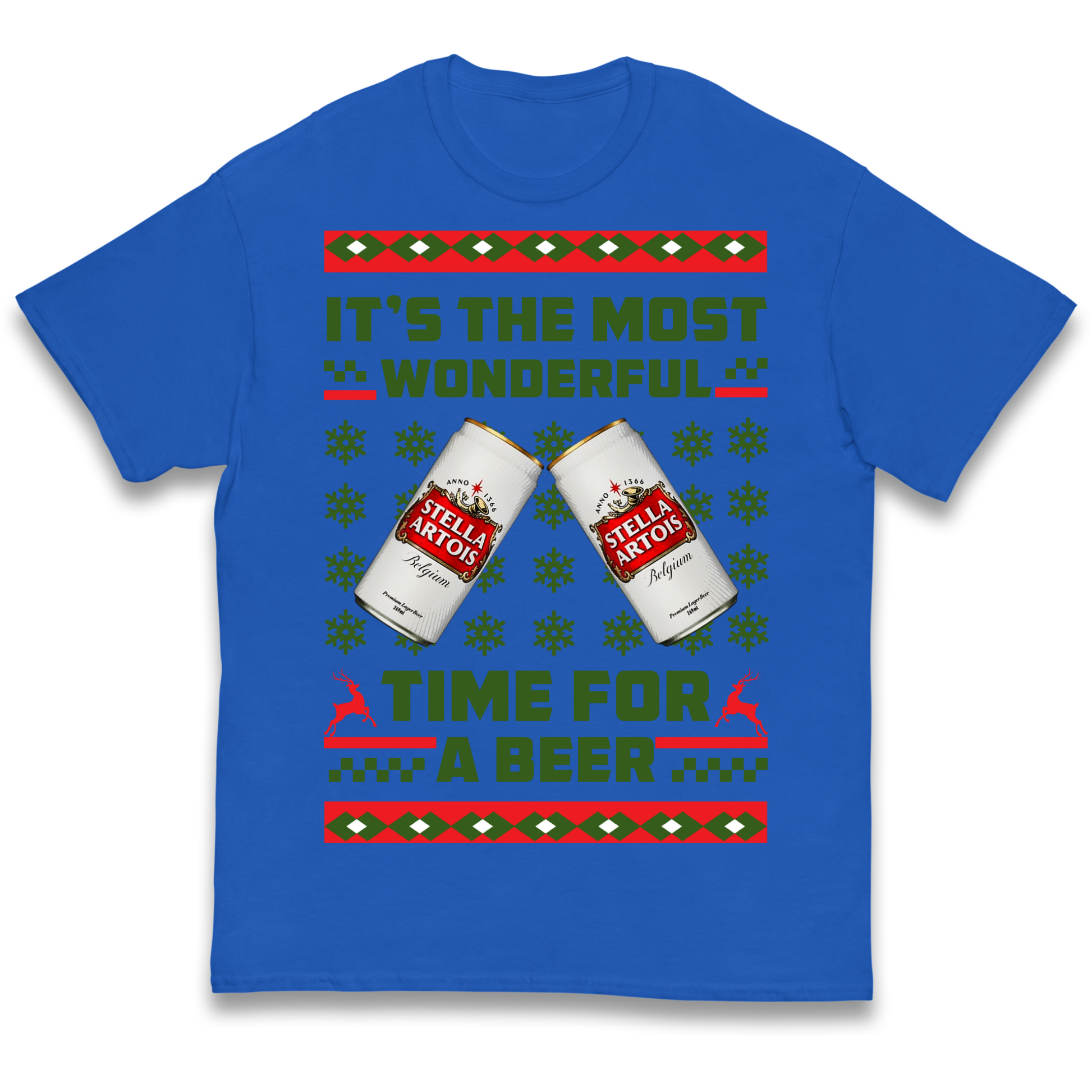 Its The Most Wonderful Time for A Beer Stella Christmas kids t shirt