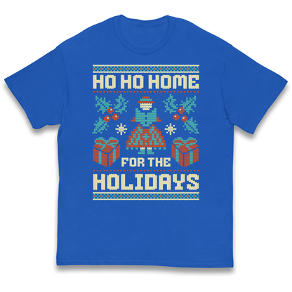 HO HO Home For the Holidays Christmas kids t shirt