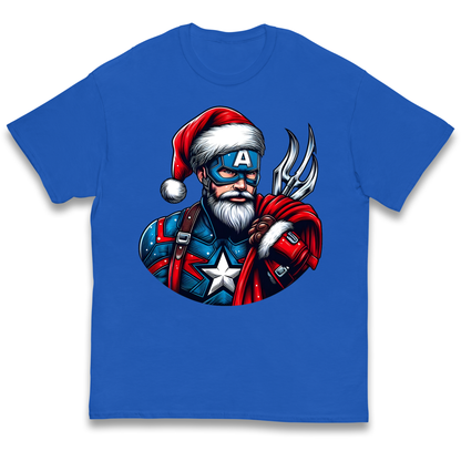 Captain America Santa kids t shirt
