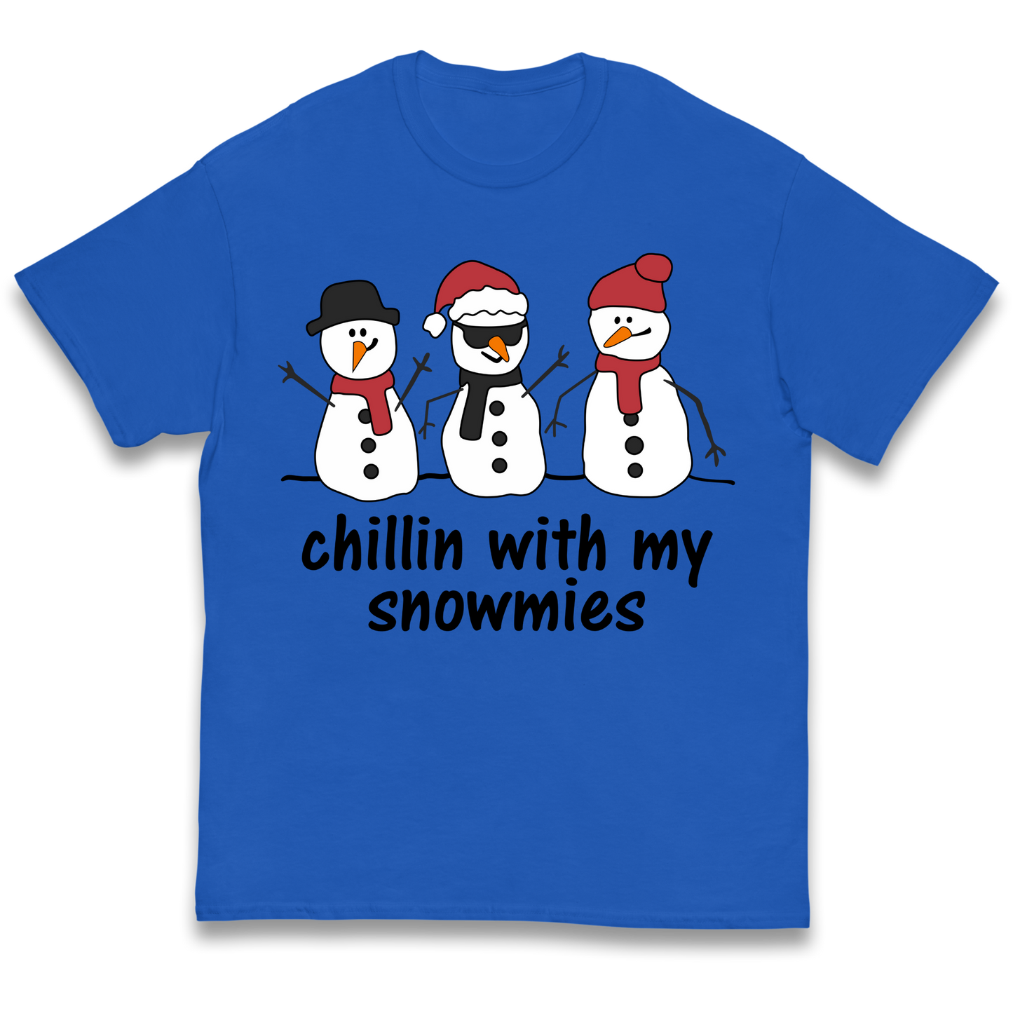 Chillin With My Snowmies kids t shirt