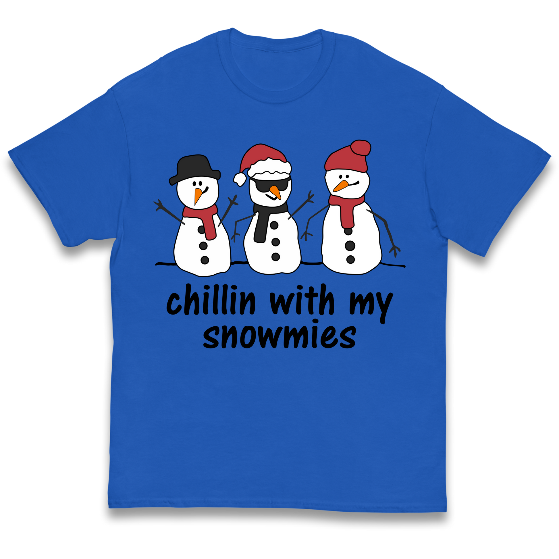 Chillin With My Snowmies kids t shirt