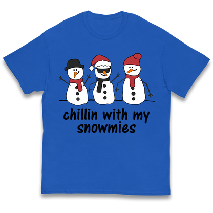 Chillin With My Snowmies kids t shirt
