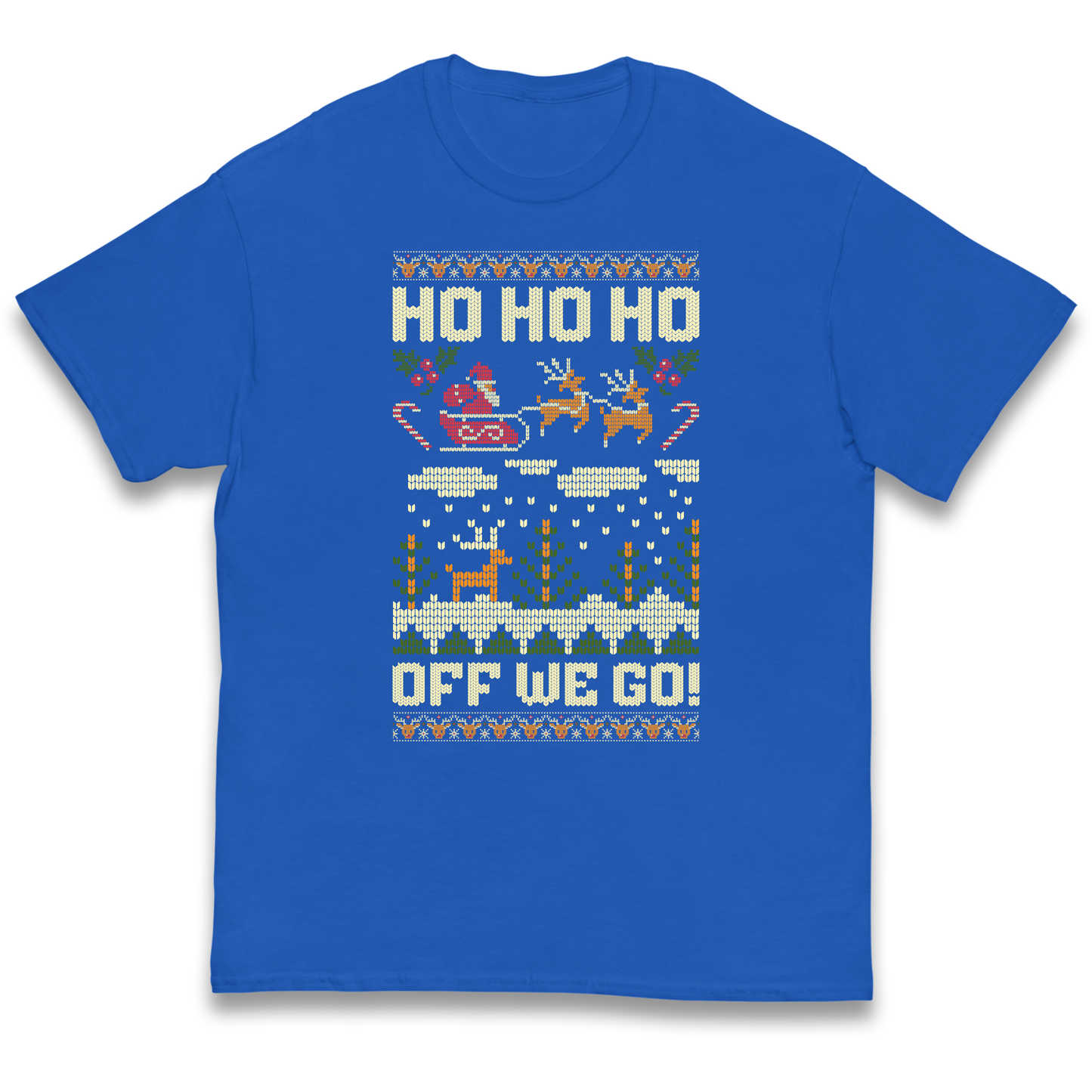 Have Yourself a HO HO HO Off we Go Christmas kids t shirt