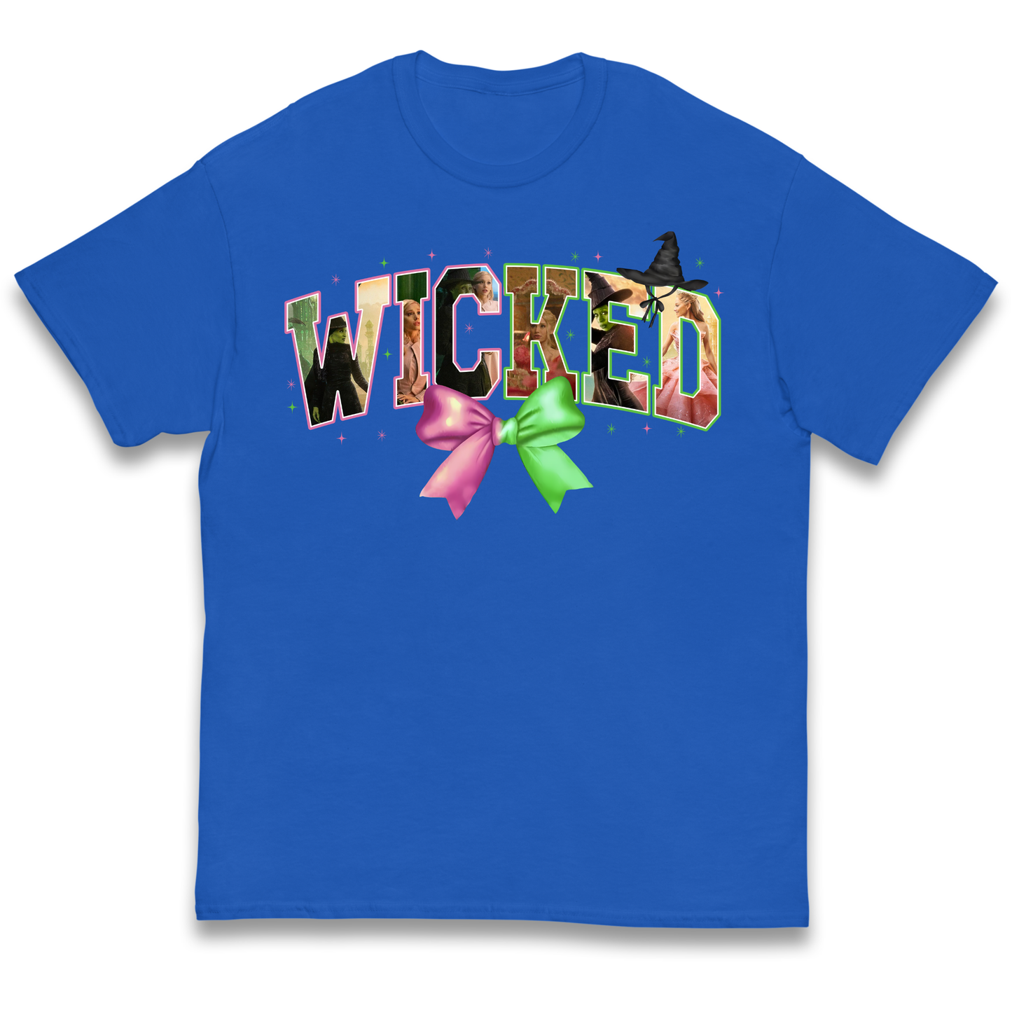 Wicked Pink and Green Bow Kids T Shirt 
