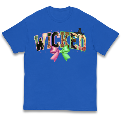Wicked Pink and Green Bow Kids T Shirt 