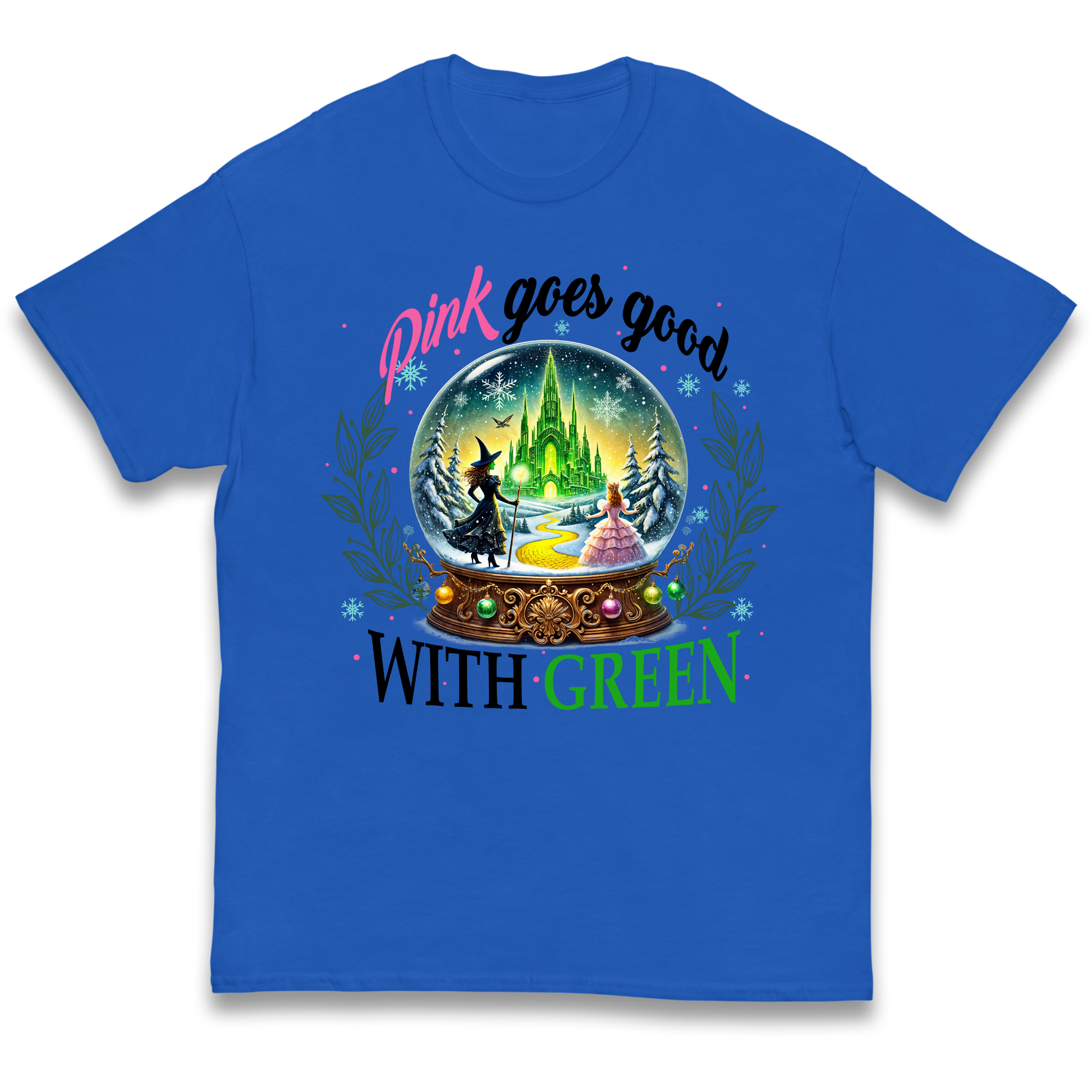 Wicked Pink Goes Good With Green Kids T Shirt 
