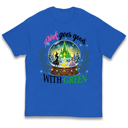 Wicked Pink Goes Good With Green Kids T Shirt 