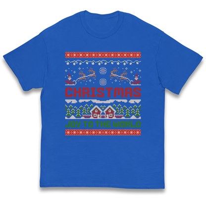 Christmas Joy to the World Christmas kids t shirt