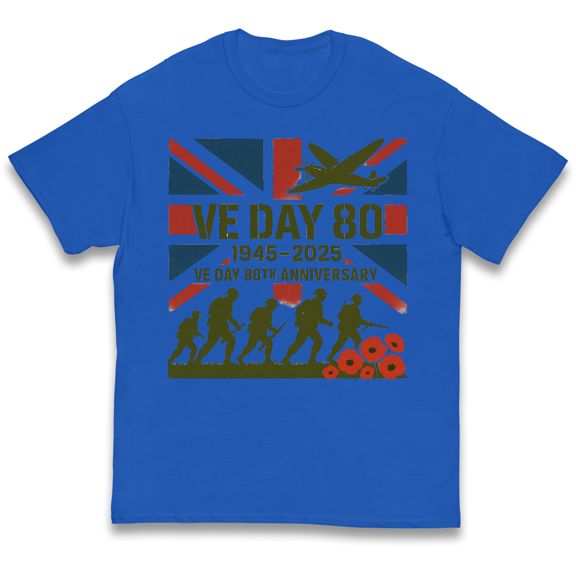 VE Day 80th Anniversary 1945 2025 kids t shirt