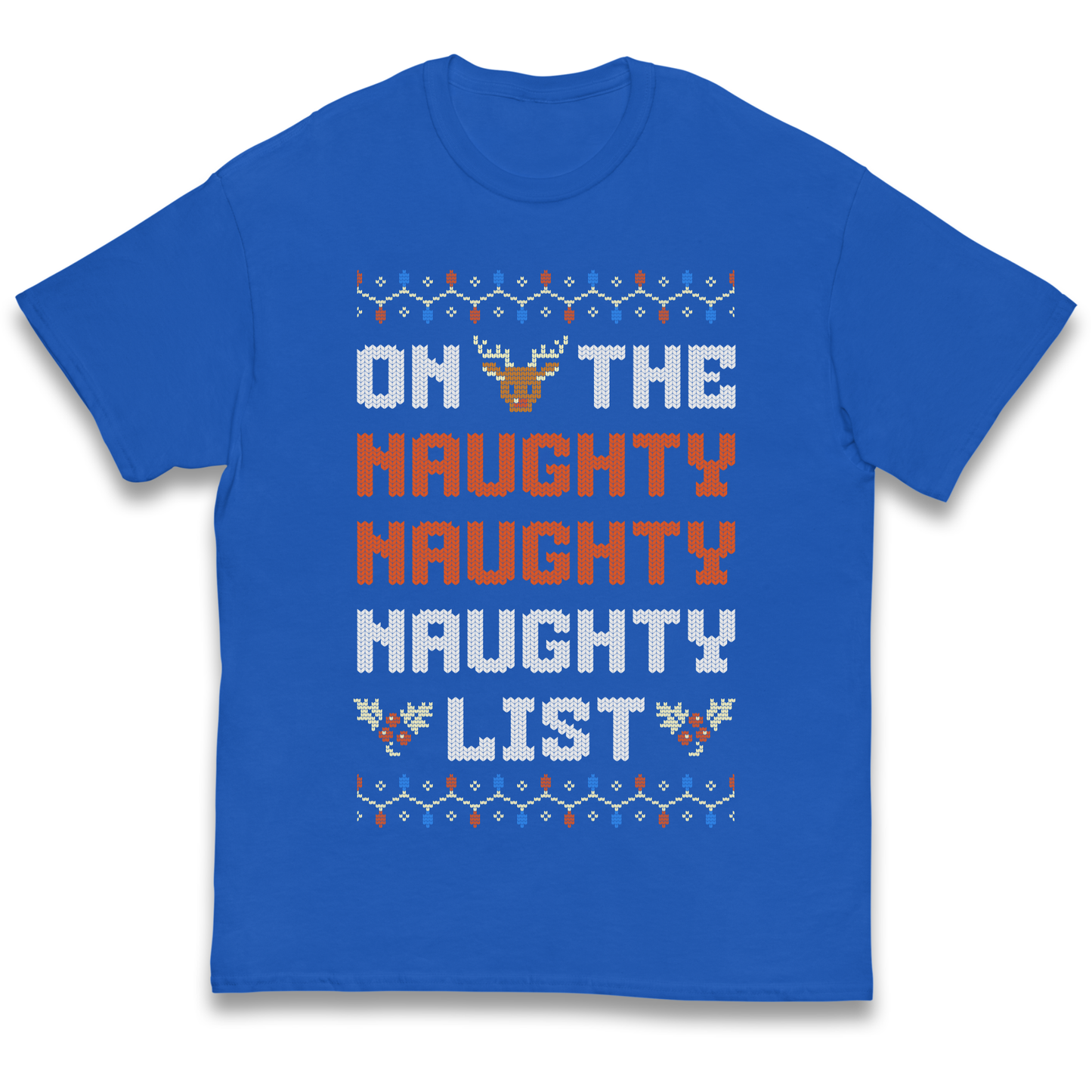 On The Naughty Naughty Naughty List Christmas kids t shirt