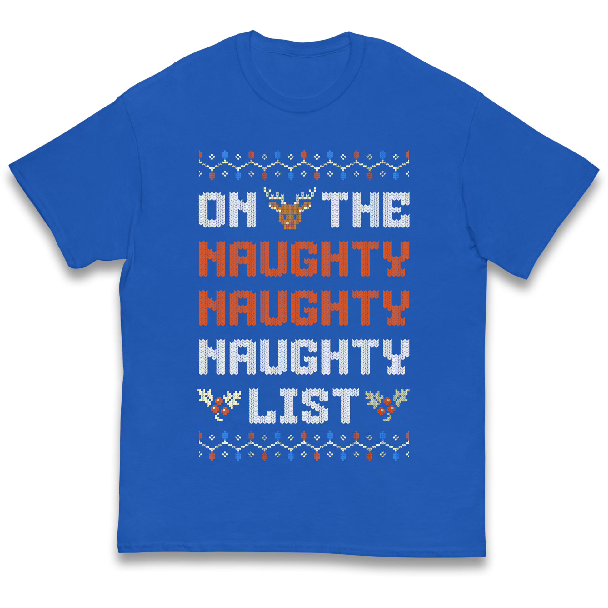 On The Naughty Naughty Naughty List Christmas kids t shirt