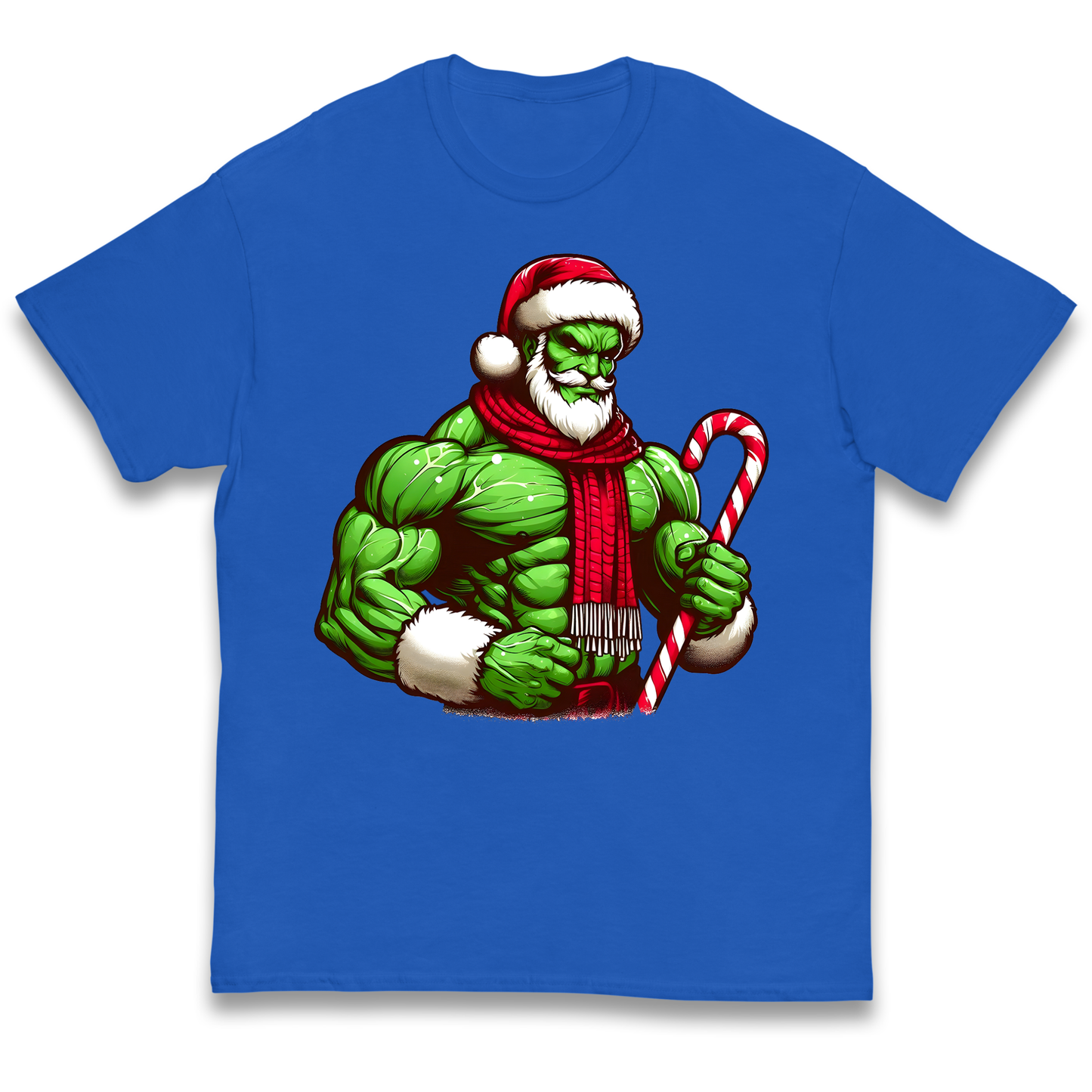 The Hulk Candy Cane Santa kids t shirt