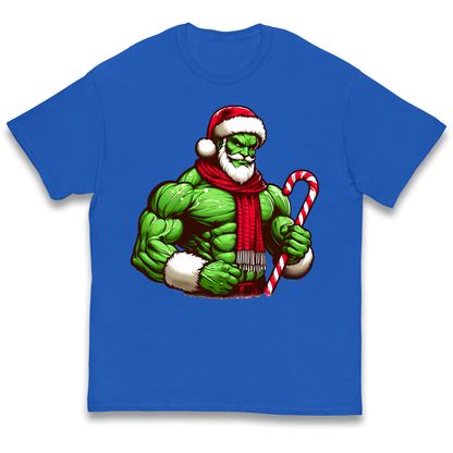The Hulk Candy Cane Santa kids t shirt
