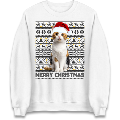 Merry Christmas Cat Sweatshirt