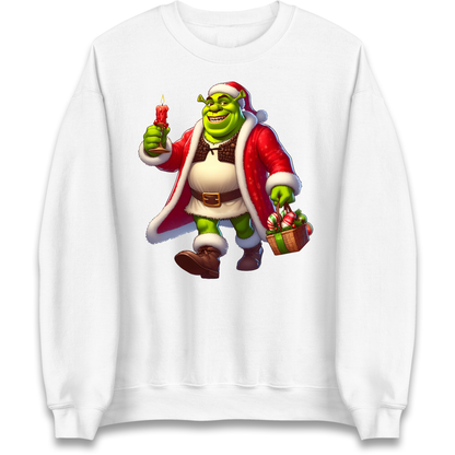 Shrek Santa Candle Sweatshirt