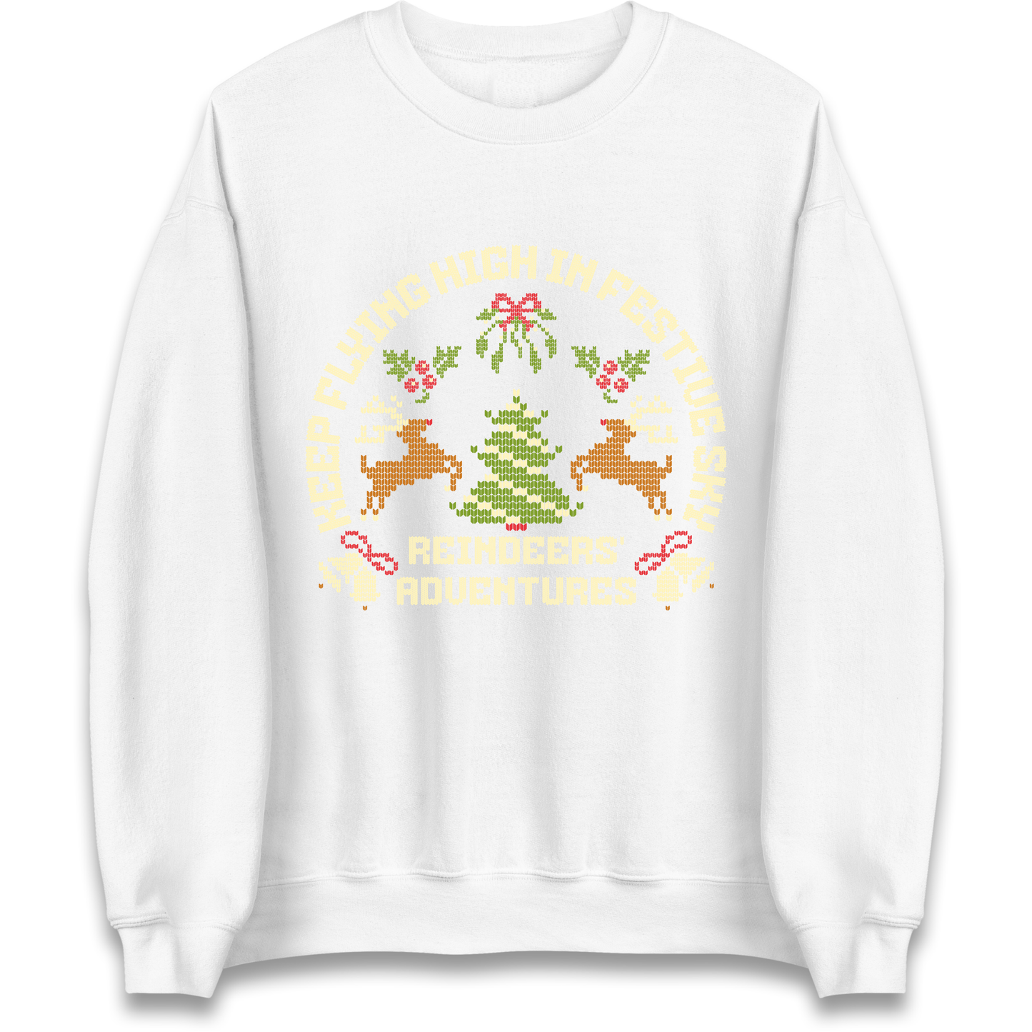 Keep Flying High In Festive Sky Christmas Sweatshirt