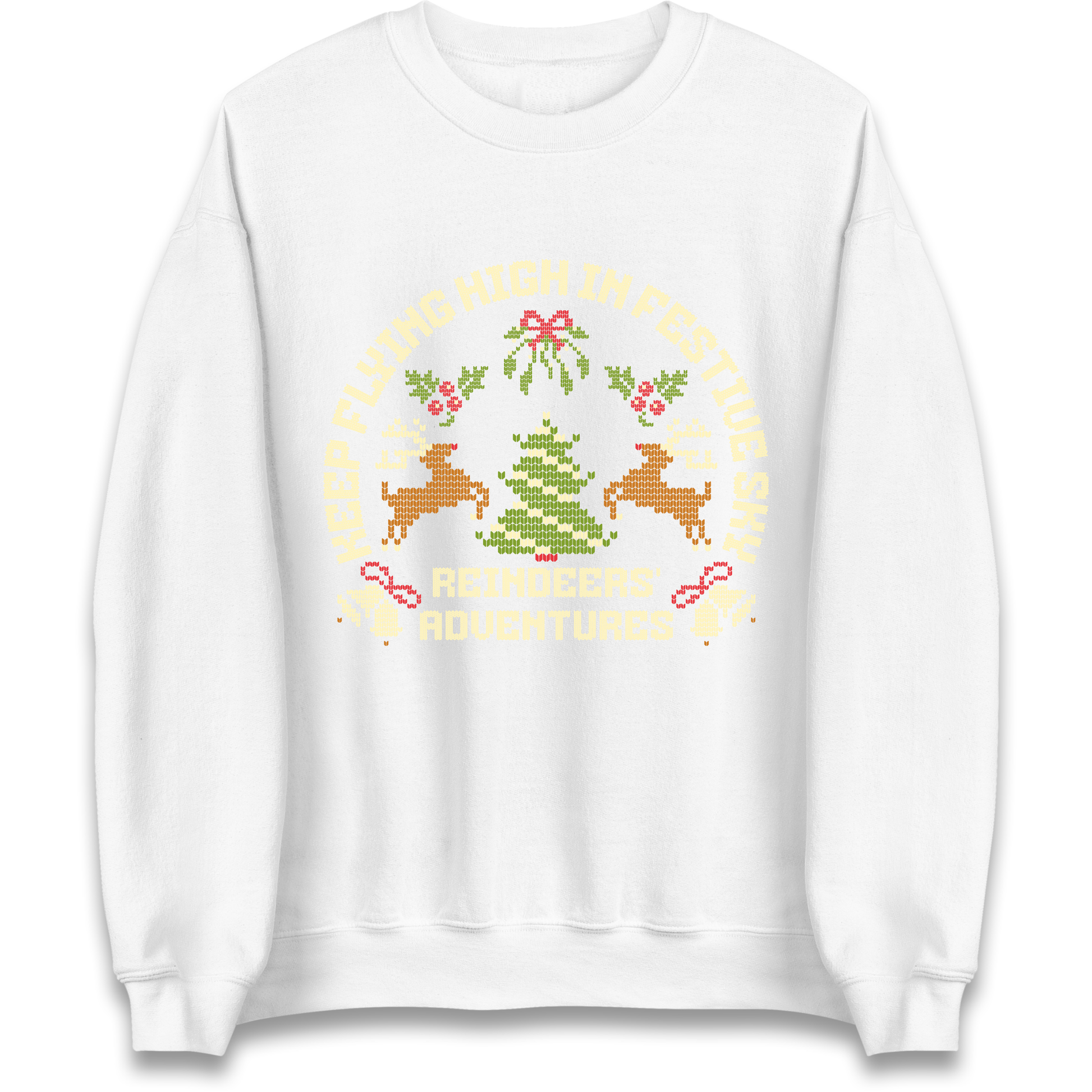 Keep Flying High In Festive Sky Christmas Sweatshirt