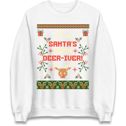 Santas Main Deer iver Christmas Sweatshirt