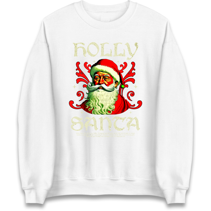 Holly Santa Christmas Sweatshirt