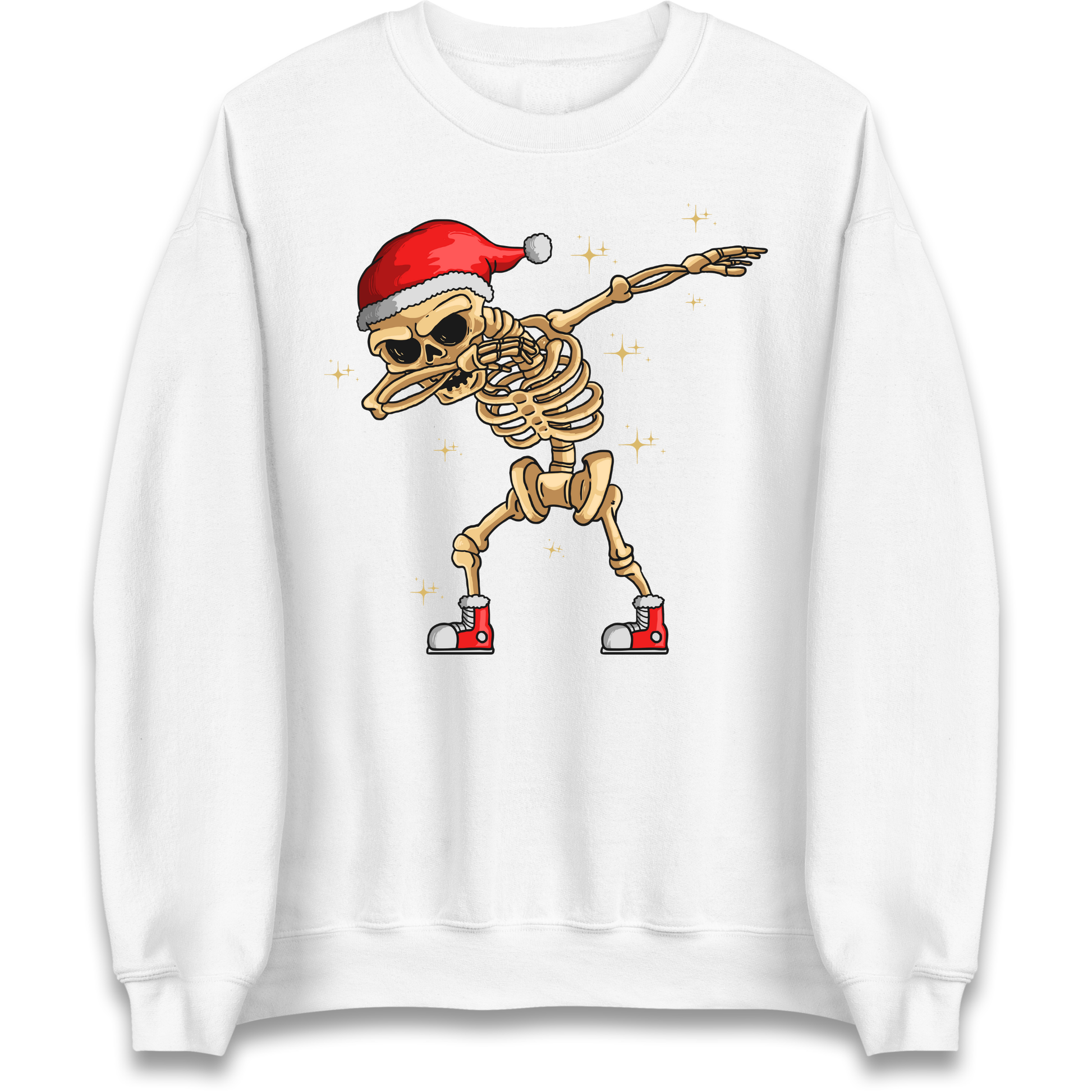 Santa Skellington Dabbing Christmas Sweatshirt