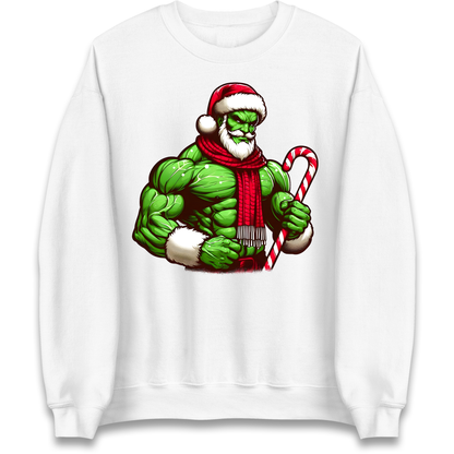The Hulk Candy Cane Santa Sweatshirt
