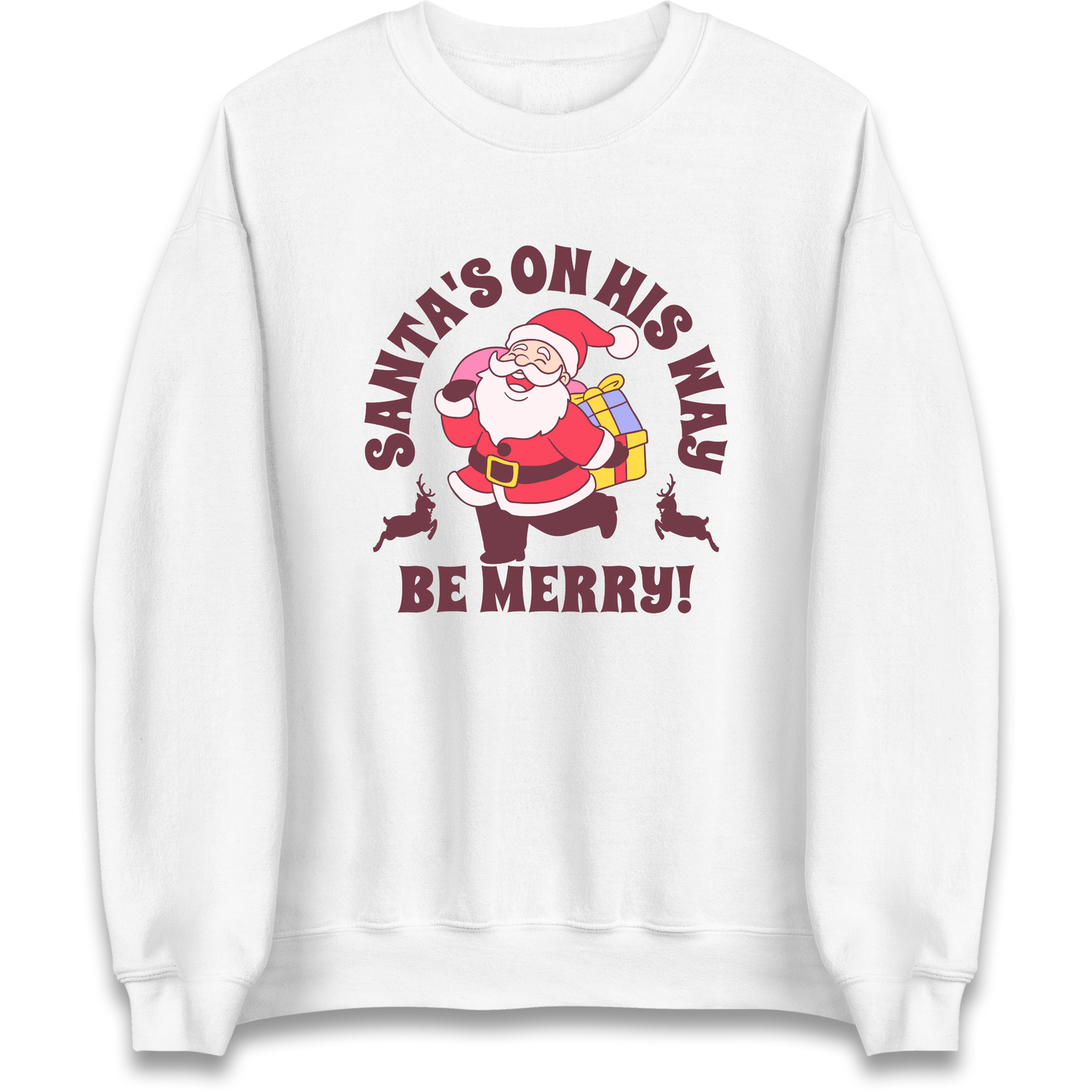 Santa's On His Way Christmas Sweatshirt