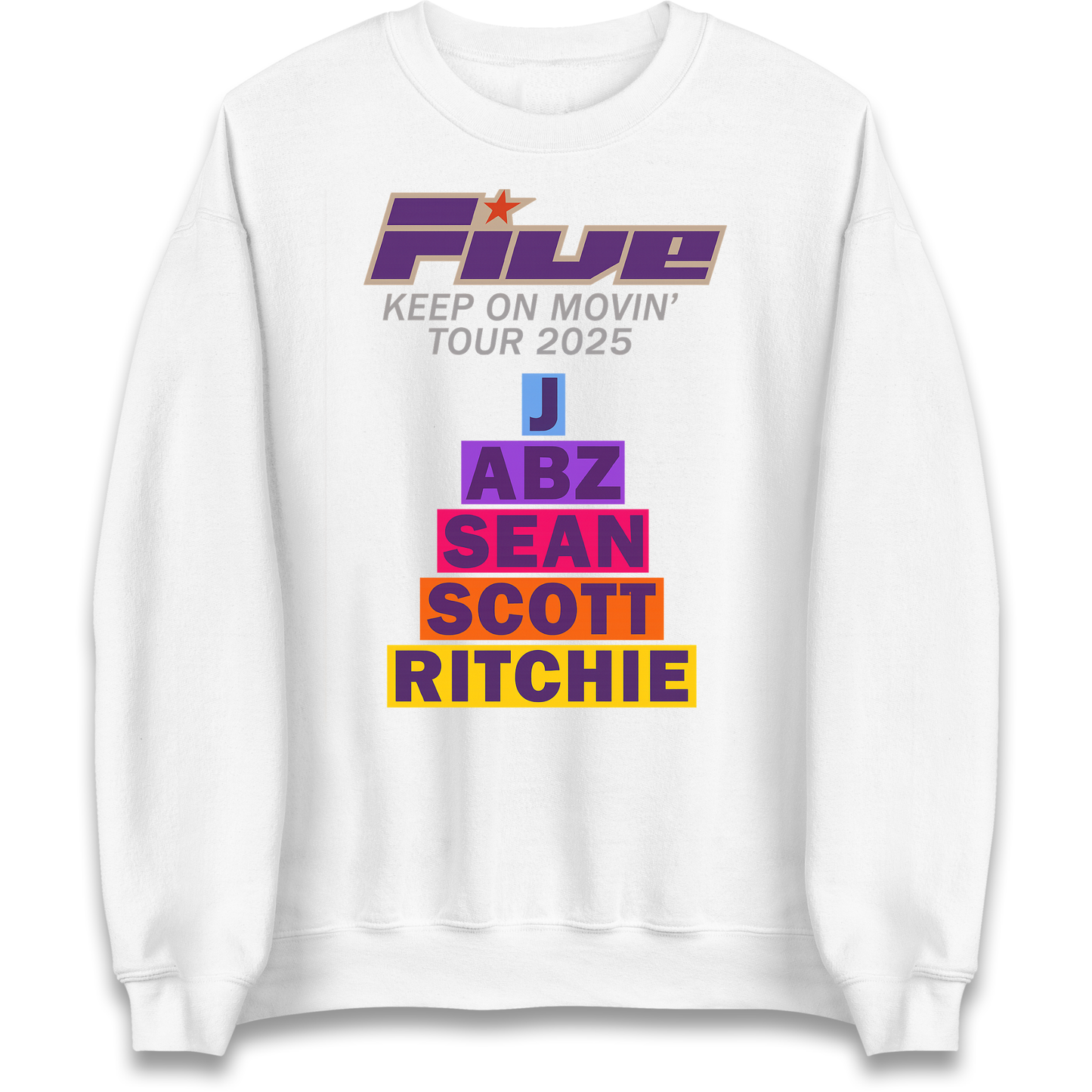Five Keep On Movin' Tour 2025 Sweatshirt