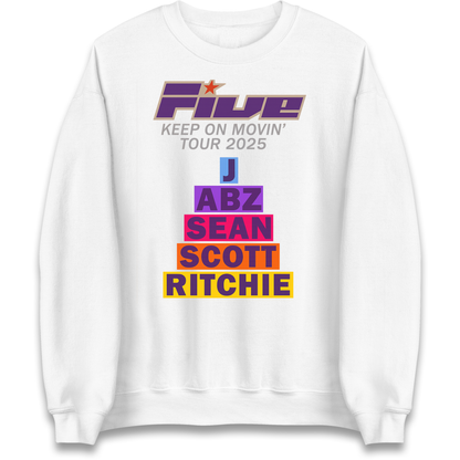 Five Keep On Movin' Tour 2025 Sweatshirt