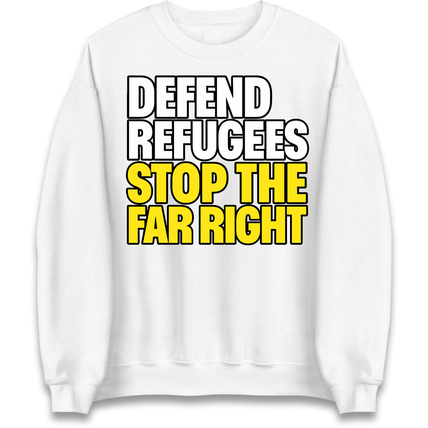 Defend Refugees Stop The Far Right Sweatshirt